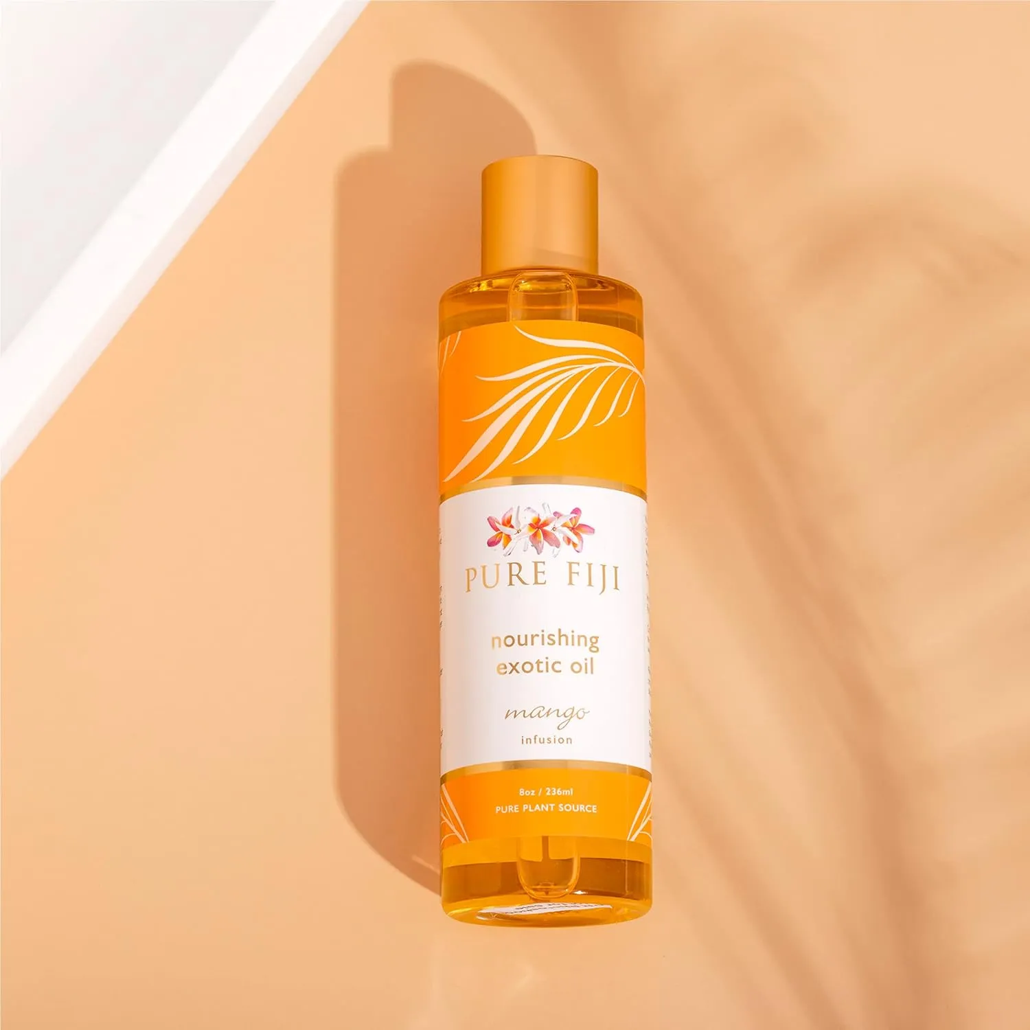 PURE FIJI Nourishing Exotic Body Oil - Natural Coconut Oil for Skin in Bath & SPA with Vitamin E - Body Oil, Massage Oil, Body Lotion For Women and Men, Mango, 8oz