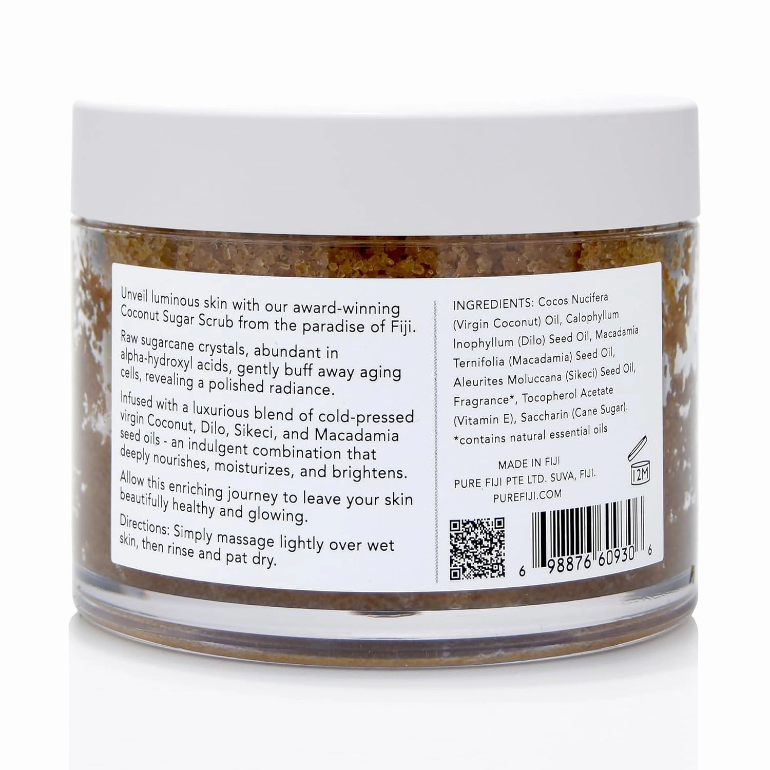 Pure Fiji Coconut Sugar Body Scrub, Coconut (10.14oz/300ml)