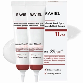 RAVIEL Panthenol Dark Spot & Pigment Care Cream – Brightening Spot Corrector with Niacinamide for Blemishes, Uneven Tone & Skin Clarity, 15ml x 2, Korean Skincare (0.5 fl oz, Pack of 2)