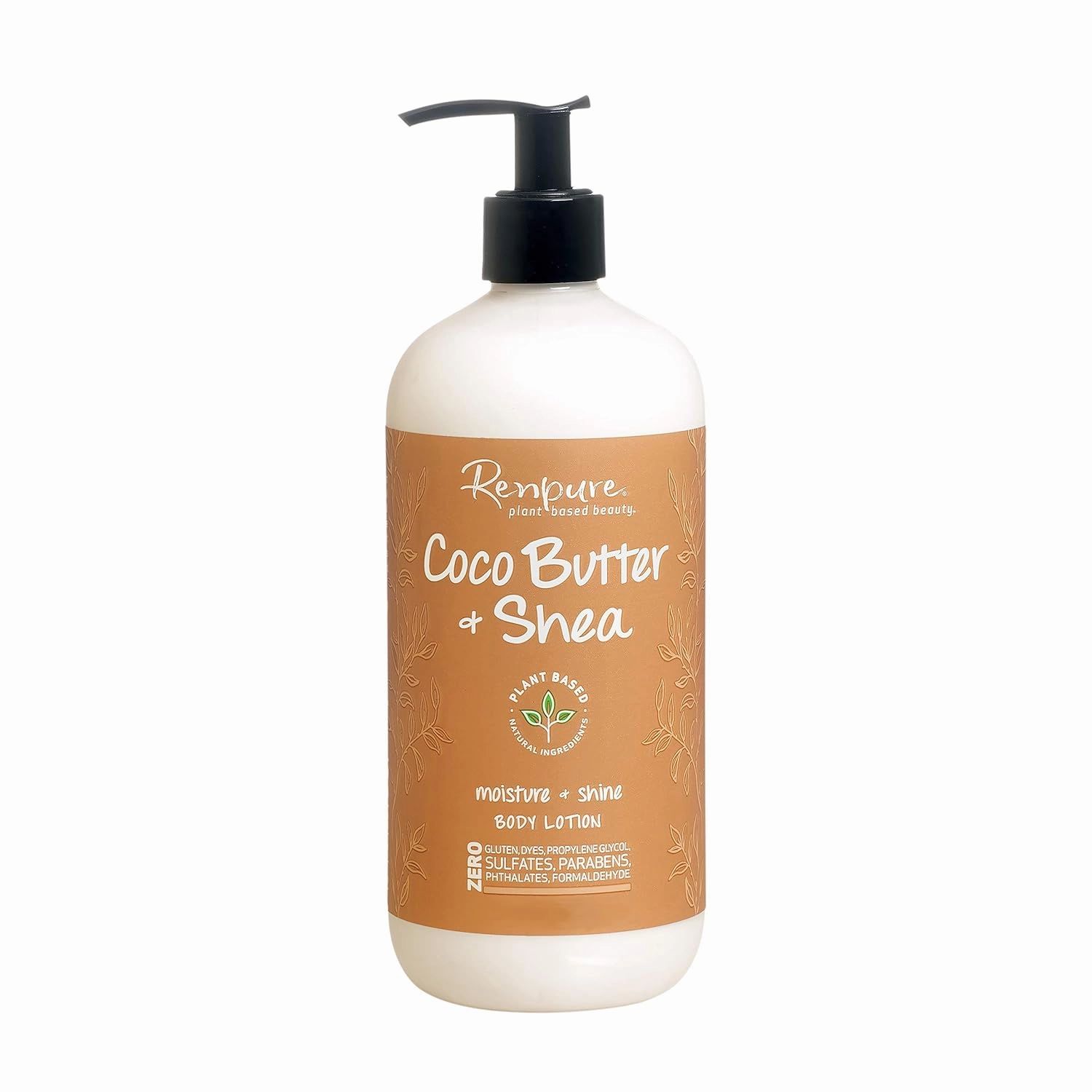RENPURE PlantBased Beauty Coco Butter Shea Moisture   Shine Body Lotion Fluid, 19 Ounce