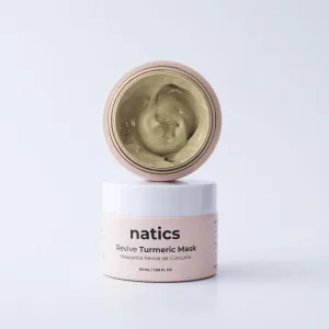 Revive Turmeric Clay Mask – 10-Minute Brightening & Hydrating Face Mask with Niacinamide & Pineapple | Evens Skin Tone, Refines Pores, Calms Skin | Vegan, Includes Applicator   Face Cloth