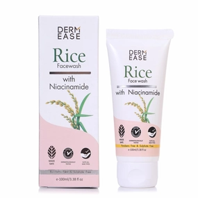 Rice Face Wash with Niacinamide, 3.38 Fl Oz, For Oily and Acne Prone Skin
