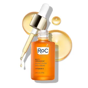 RoC Multi Correxion Revive   Glow 10% Active Vitamin C Serum for Face, Daily Anti-Aging Wrinkle and Skin Tone Skin Care Treatment, Brightening Serum, 1 Fluid Ounce