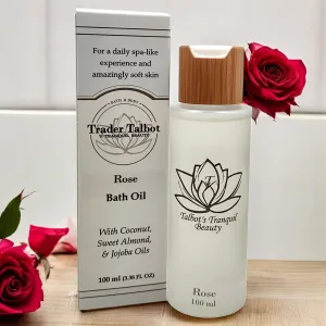 Rose Bath Oil with Coconut, Sweet Almond & Jojoba Oils