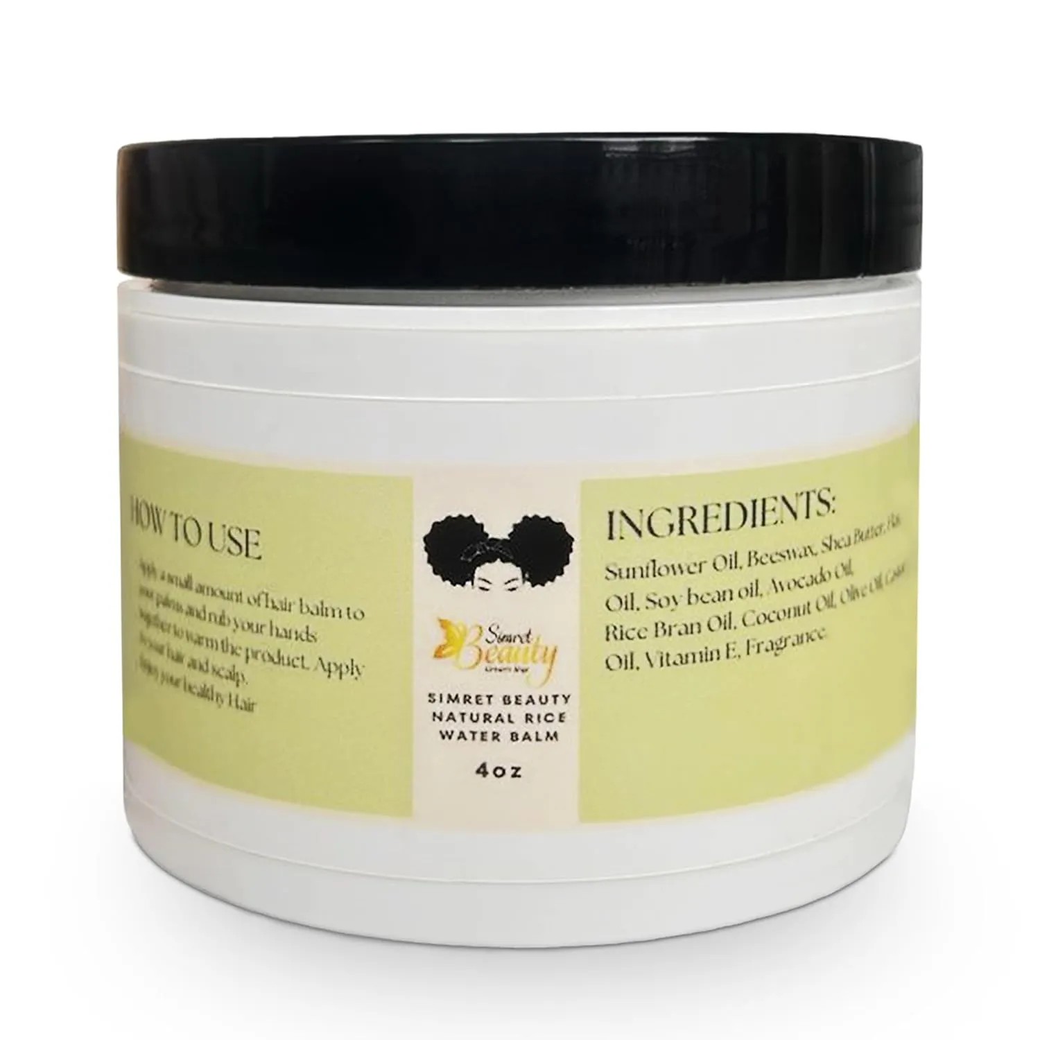 Rosemary Mint Hair Growth Balm – Non-greasy, all-natural formula with Rosemary, Mint, Jojoba Oil, Coconut Oil & Vitamin E for healthy hair growth & thickness. 4oz.