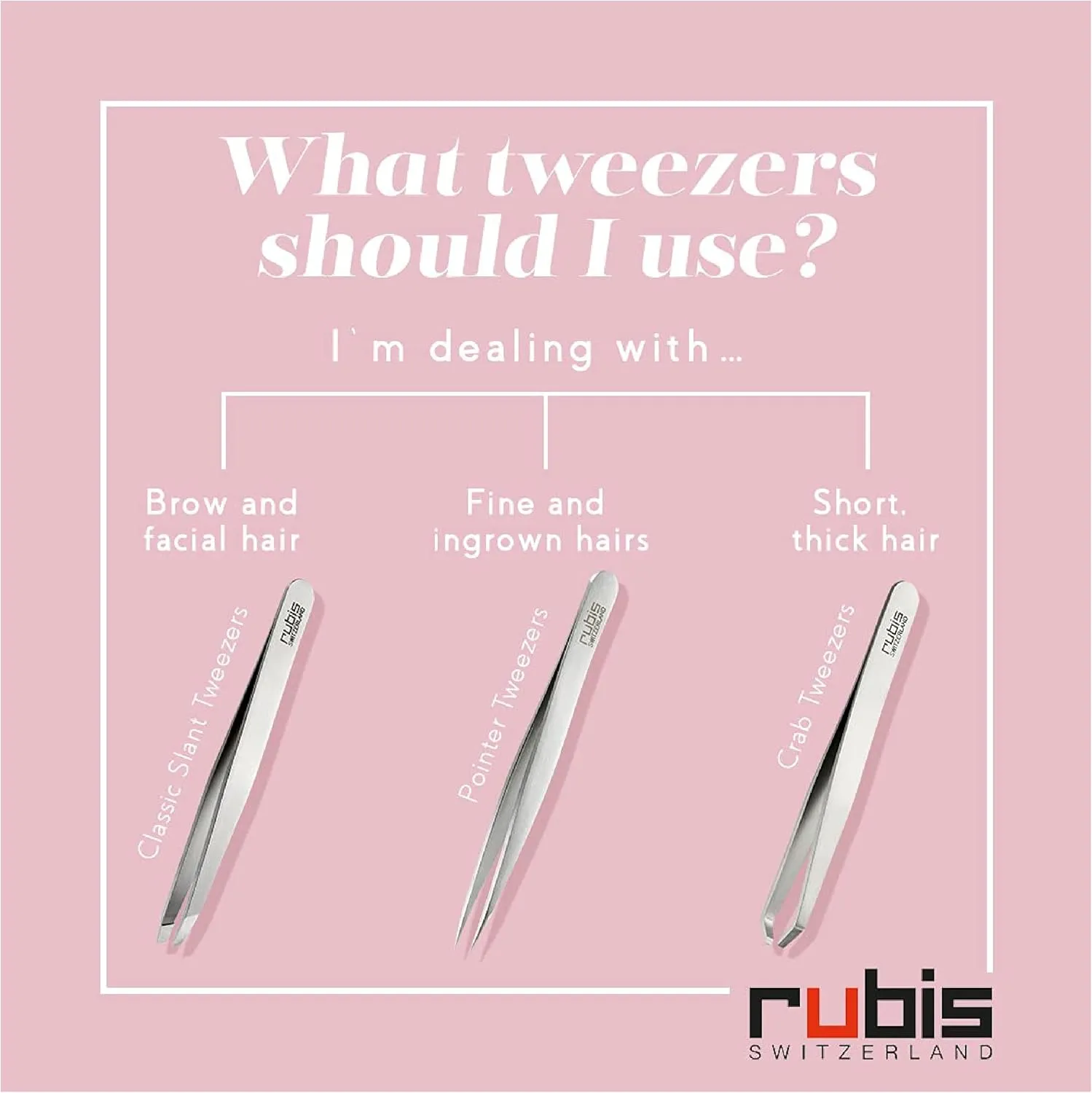 Rubis Evolution Ion-Coated Stainless Steel Tweezers, Combined Pointed/Slanted Tips for Precise Eyebrows and Hair Removal, 4K902,Rubis Switzerland Swiss Made World Renowned Precision