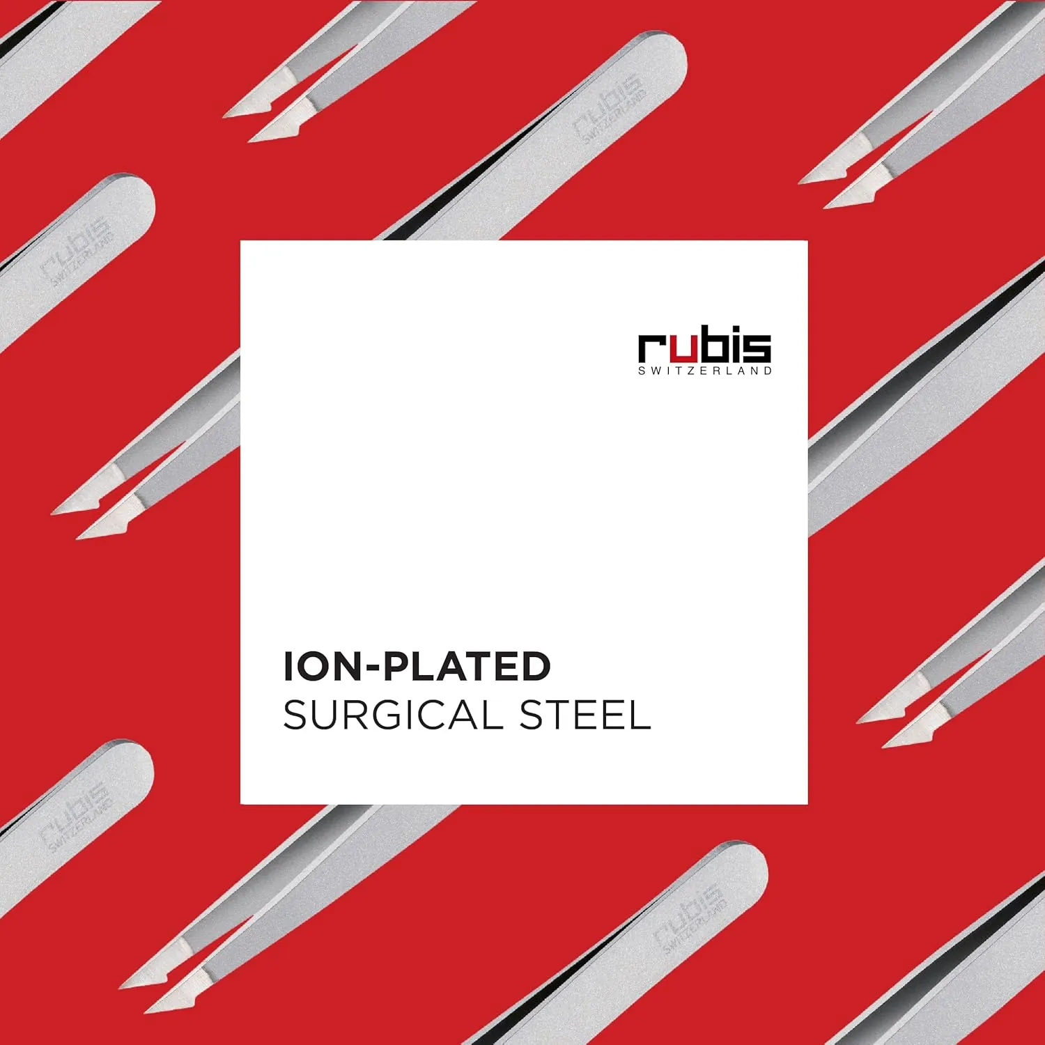 Rubis Evolution Ion-Coated Stainless Steel Tweezers, Combined Pointed/Slanted Tips for Precise Eyebrows and Hair Removal, 4K902,Rubis Switzerland Swiss Made World Renowned Precision