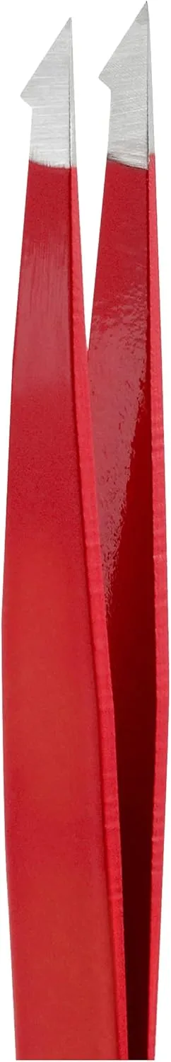 Rubis Evolution Swiss Cross Stainless Steel Tweezers Combined Pointed/Slanted Tips for Precise Eyebrows and Hair Removal, 1K901,Rubis Switzerland Swiss Made World Renowned Precision