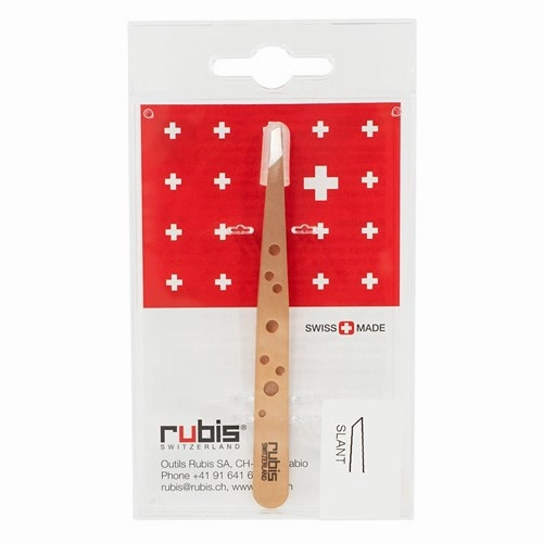 Rubis Classic Slant Tweezer - Rose Gold Elegance