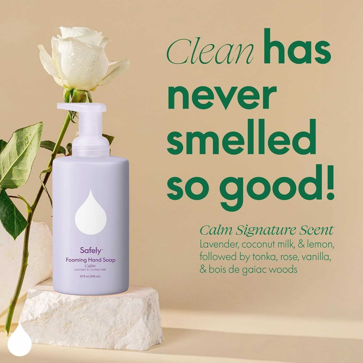 Safely Foaming Hand Soap – Calm 6-Pack, Moisturizing Liquid Hand Soap With Coconut Conditioning, Leaves Skin Soft And Smooth, Removes Dirt, Grease, and Impurities, 10 Fl Oz Each