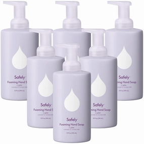 Safely Foaming Hand Soap – Calm 6-Pack, Moisturizing Liquid Hand Soap With Coconut Conditioning, Leaves Skin Soft And Smooth, Removes Dirt, Grease, and Impurities, 10 Fl Oz Each