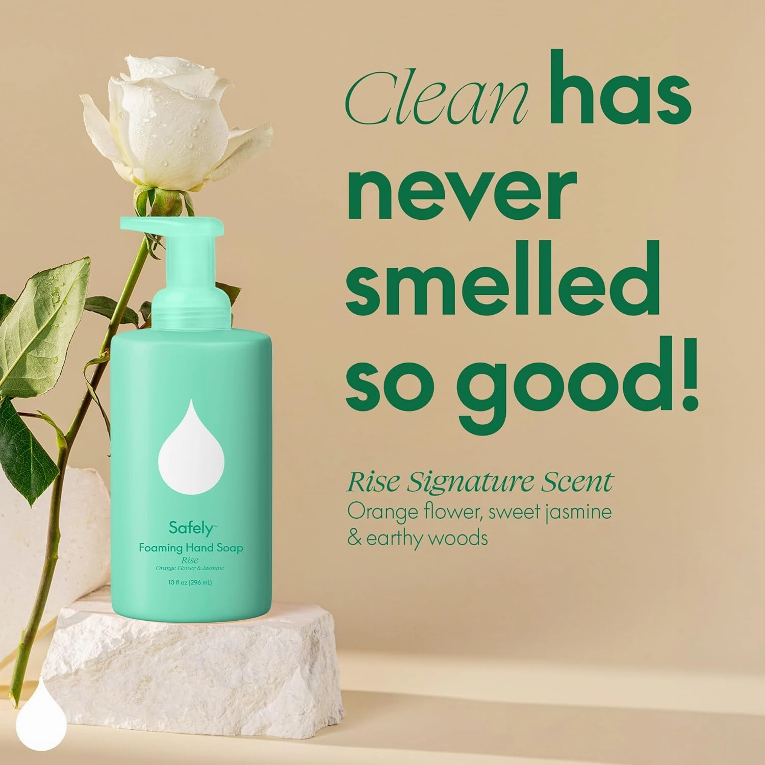 Safely Foaming Hand Soap – Rise 6-Pack, Moisturizing Liquid Hand Soap With Coconut Conditioning, Leaves Skin Soft And Smooth, Removes Dirt, Grease, and Impurities, 10 Fl Oz Each