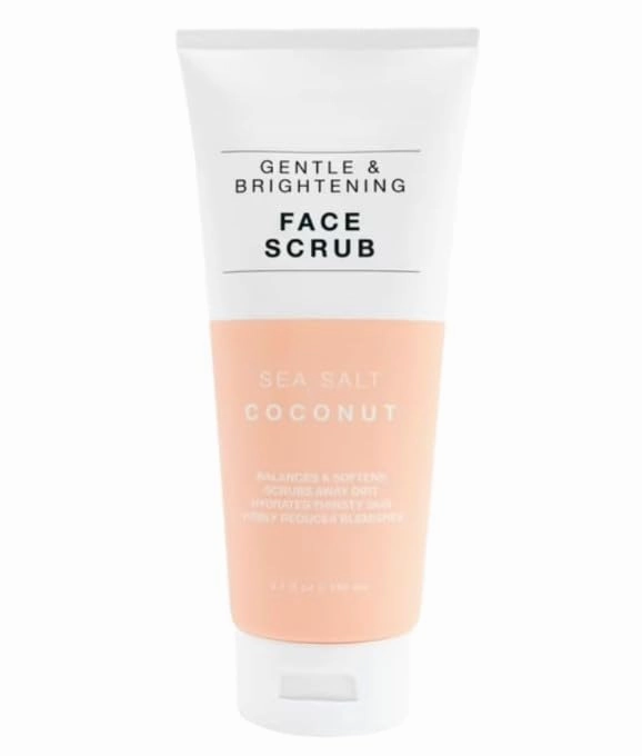 Salt & Coconut Face Scrub, Gentle & Brightening, All Skin Types, 5.1 fl oz Pack of 1 (Package may vary)