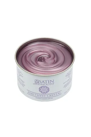 Satin Smooth Amethyst Crystal Soft Wax, Hair Removal Wax for Medium to Coarse Hair, Facial Waxing, Smooth & Long-Lasting Results, 14 oz, 1-Pack