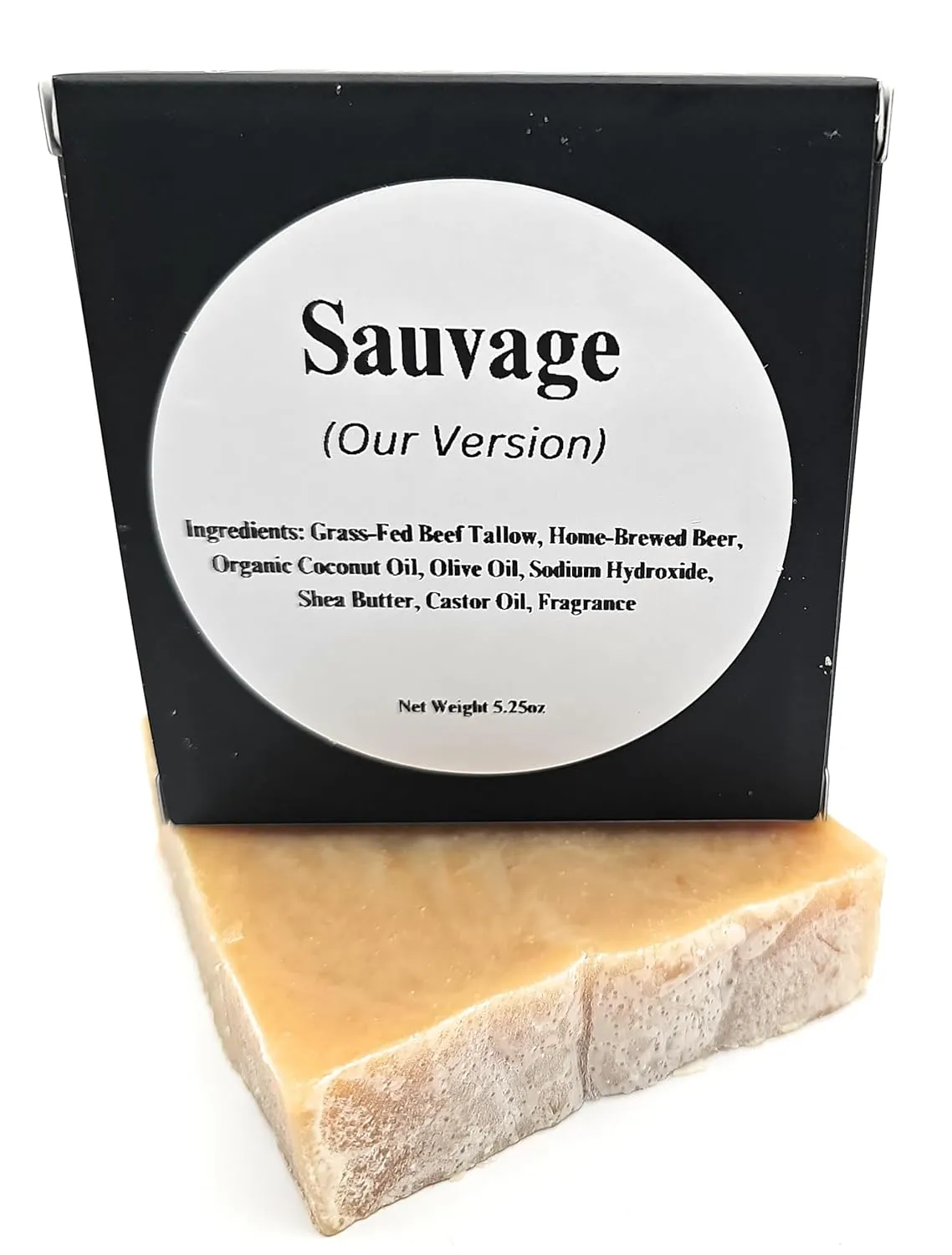 Sauvage (Our Version) Soap Bar, Handcrafted in Colorado, Natural Ingredients with Grass-Fed Beef Tallow, 5.25oz