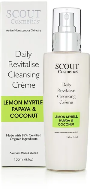 SCOUT Cosmetics Daily Revitalize Face Cleansing & Detox Creme With Lemon Myrtle, Papaya And Coconut