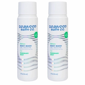 Seaweed Bath Co. Detox Body Wash, Rosemary Mint Scent, 12 Ounce (Pack of 2), Shower Gel for Men & Women, Vegan, Paraben Free, Sulfate Free, Cruelty Free