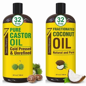 Seven Minerals Pure Castor Oil & Pure Fractionated Coconut Oil