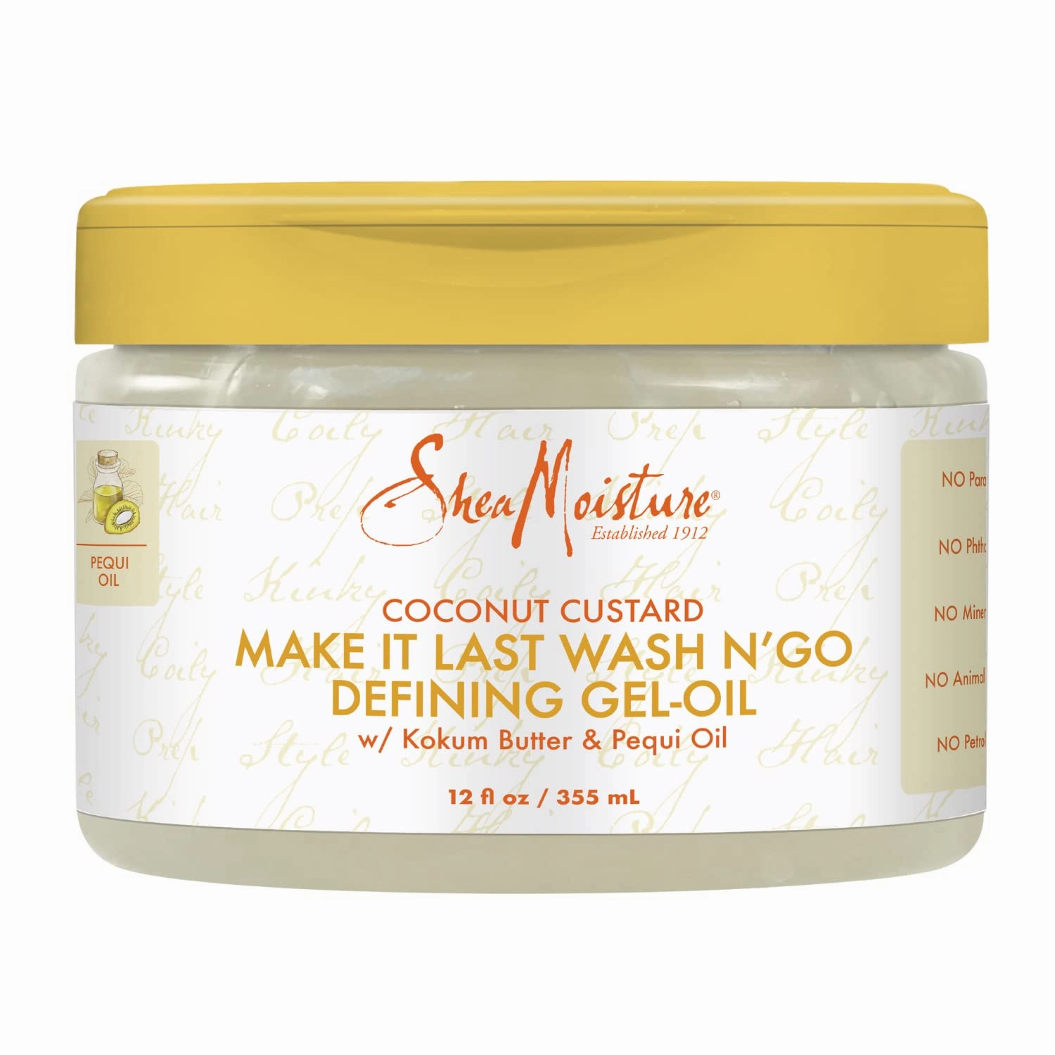 SheaMoisture Coconut Custard Make It Last Wash N Go Defining Gel Oil Unisex Gel 12 Ounce (Pack of 1)