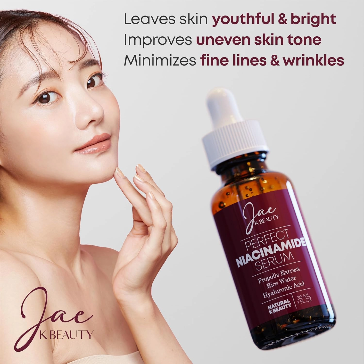 Skincare Korean Niacinamide Serum Dark Spot Corrector Serum for Face - Brightening Serum for Hyperpigmentation & Uneven Skin Tone 1oz