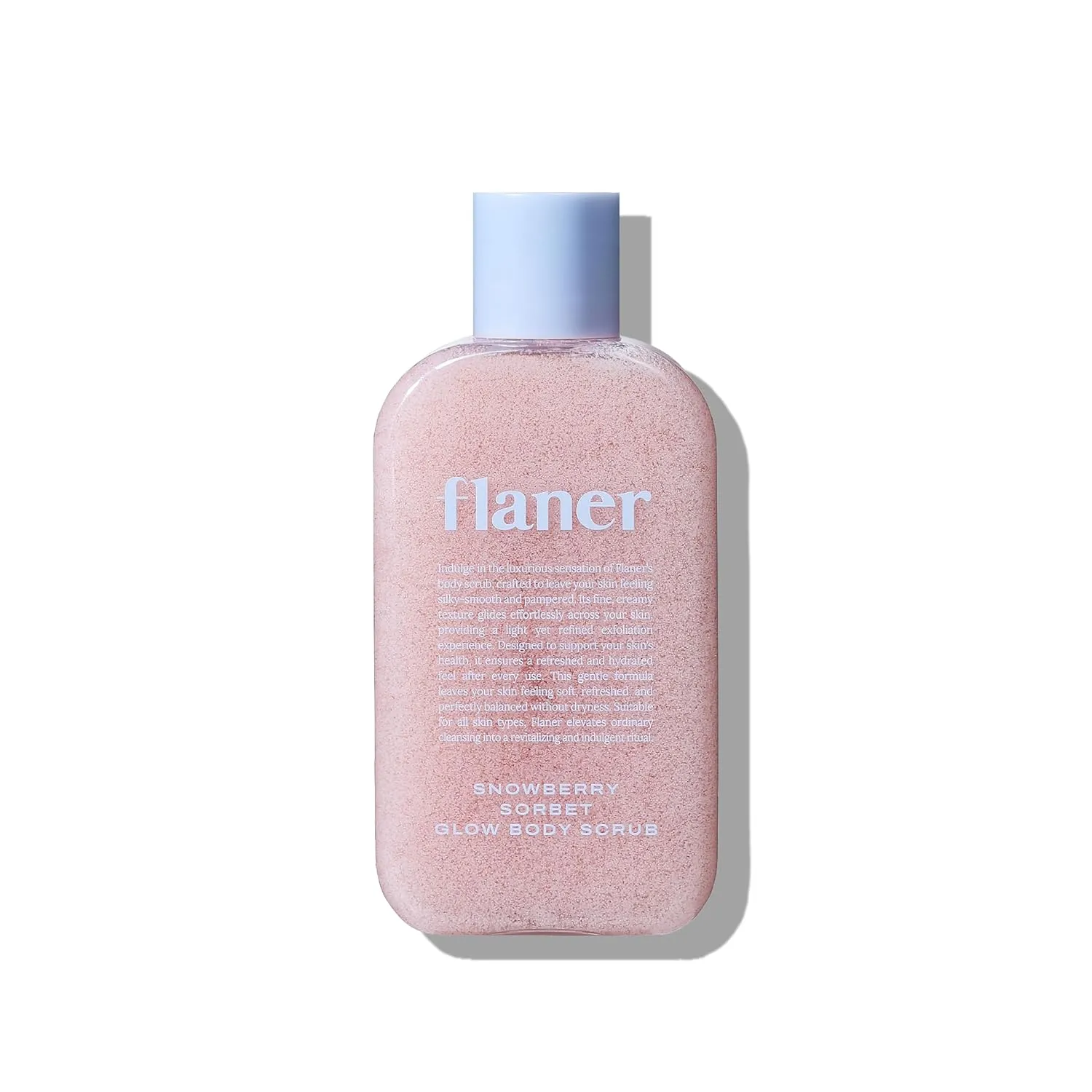 Snowberry Sorbet Glow Body Scrub – Gentle Exfoliating Scrub, Brightening & Hydrating Formula with 9,800ppm of White Strawberry Water and Niacinamide, Korean Body Wash for Silky Soft Skin
