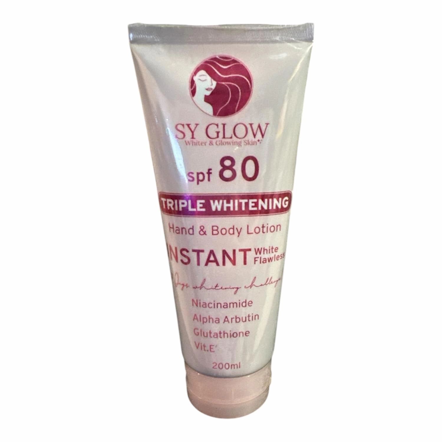 SPF 80 Instant Flawless Hand & Body Lotion, 200ml, with Niacinamide, Alpha Arbutin, Glutathione, Vit.E