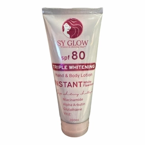 SPF 80 Instant Flawless Hand & Body Lotion, 200ml, with Niacinamide, Alpha Arbutin, Glutathione, Vit.E