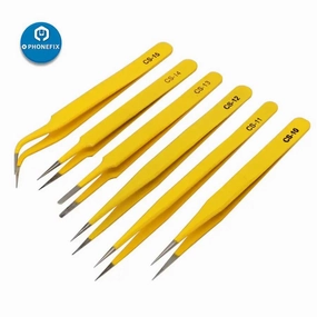 Stainless Steel Anti-static Tweezers Kit for PCB Soldering Repair Tool