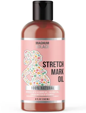 Stretch Mark Oil for Pregnancy – 100% Natural Belly Oil for Pregnancy with Cocoa Butter Oil, Almond Oil for Skin – Alternative to Stretch Mark Cream for Pregnancy