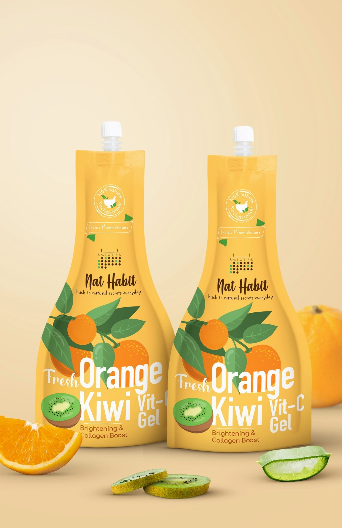 strongFresh Orange Kiwi Vit-C Gel strongbriBrightening  Collagen Boosti