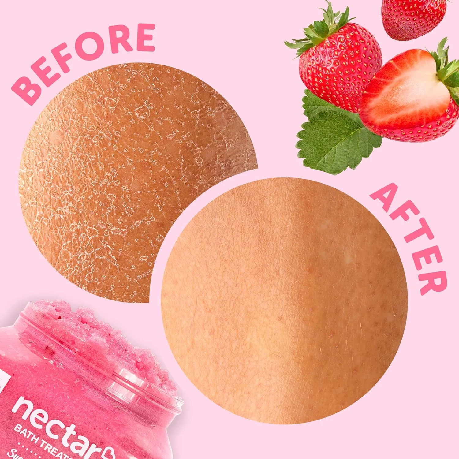 Sugar Body Scrub 8 oz, Moisturizing and Exfoliating Scrub for Nourishing Essential Body Care, Gift For Her (Fruit Smoothie)