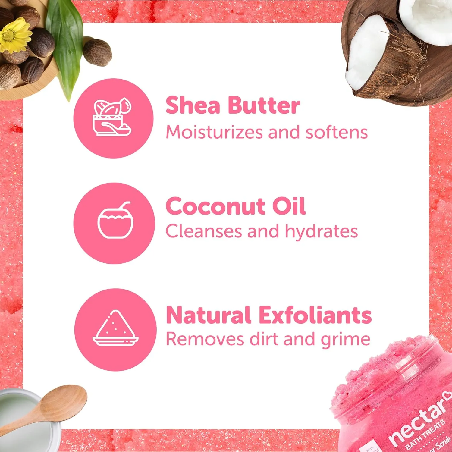 Sugar Body Scrub 8 oz, Moisturizing and Exfoliating Scrub for Nourishing Essential Body Care, Gift For Her (Fruit Smoothie)