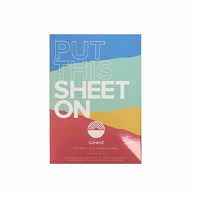 SUNNIE Put this Sheet On Vitamin C & Hyaluronic Mask - Hydrating Facial Masks for Skin Care with Hyaluronic Acid