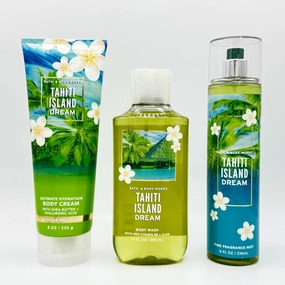 Tahiti Island Dream Bath & Body 3-Piece Bundle | Body Wash, Fine Fragrance Mist and Ultimate Hydratation Body Cream