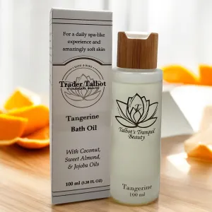 Tangerine Bath Oil with Coconut, Sweet Almond, Jojoba Oils