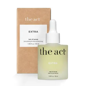 The Act EXTRA Hair Oil Serum for Damaged, Brittle, Dry Hair with Coconut, Argan & Castor Oils – Strengthening & Nourishing Elixir, Ideal for All Hair Types – Non Greasy Finish 1.69 fl oz