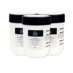 The Bath Store Aloe Butter and Coconut Butter Body Yogurt - 200gm (Pack of 3)