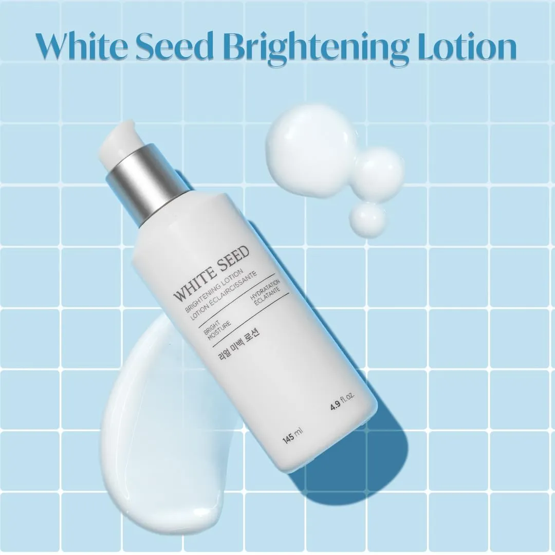 The Face Shop White Seed Brightening Lotion Face Moisturizer - Targets Dark Spots, Dullness and Dryness - Brightening, Hydrating - Niacinamide - Skin Care - Korean Skin Care Moisturizer Face Cream