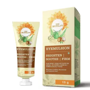 The Rufila's Eyemulsion Under Eye Cream for Dark Circles & Puffiness for Women & Men With Hyaluronic Acid, Niacinamide & Manjishtha, Brighte Your Under Eye Area, Firms & Soothes - 15g