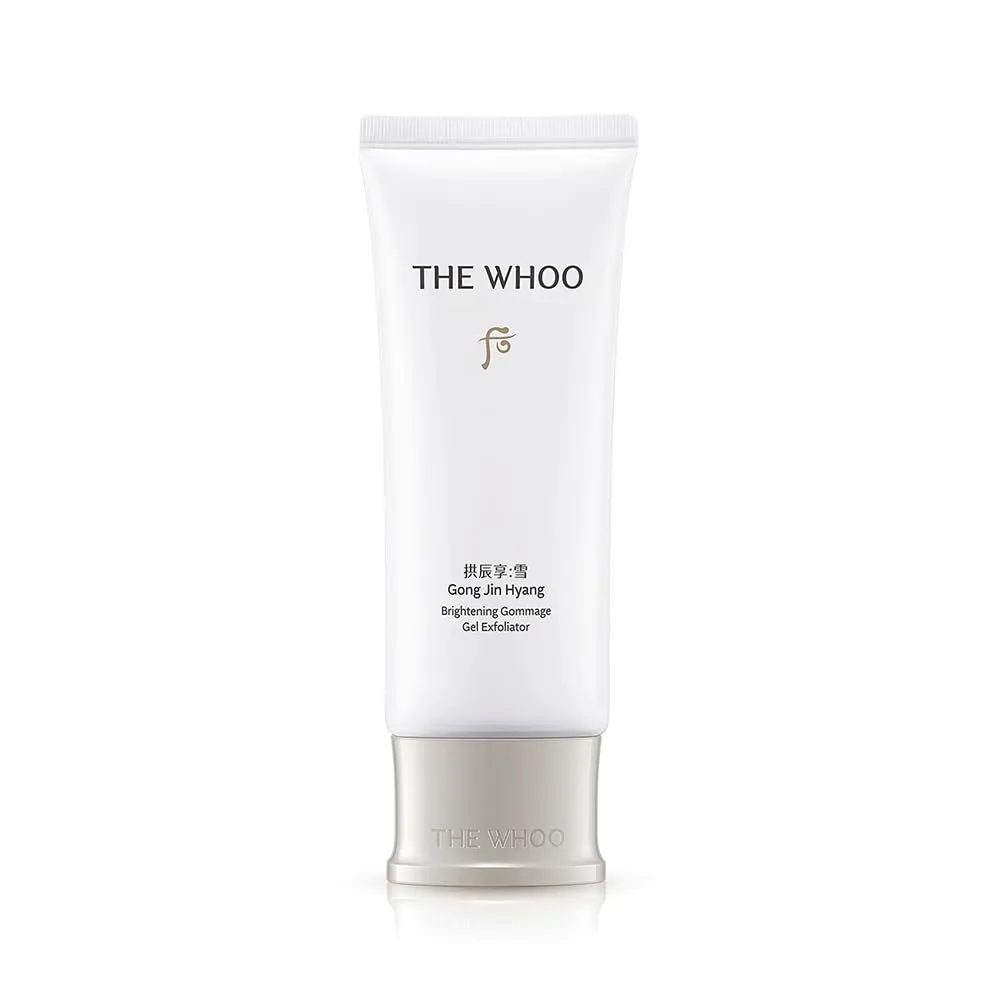 THE WHOO Gong Jin Hyang Brightening Gommage Gel Exfoliator | Smoothing & Radiance-Refining Exfoliator with Niacinamide, Panthenol, and Cellulose Beads