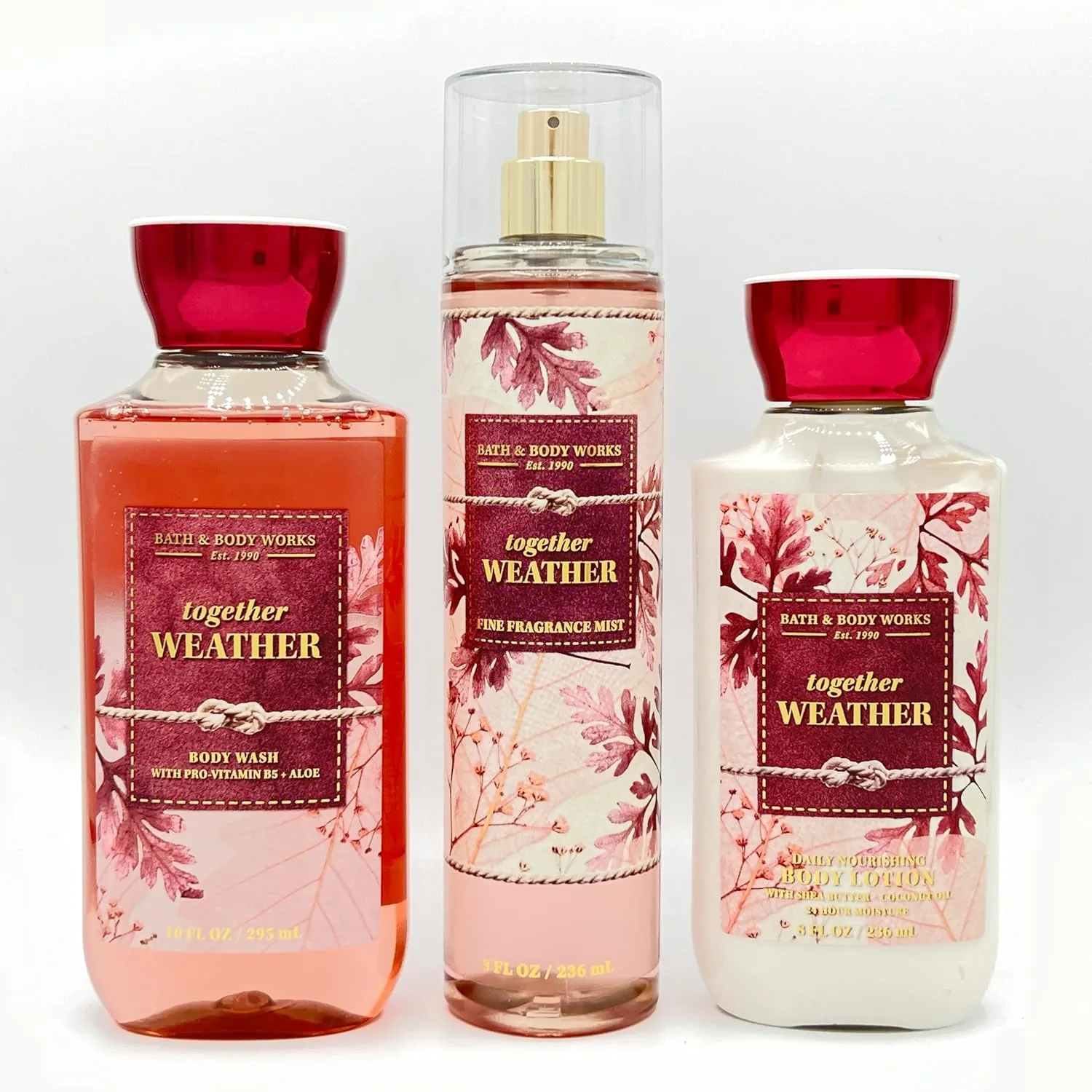 Together Weather Bath & Body 3-Piece Bundle | Body Wash, Fine Fragrance Mist and Daily Nourishing Body Lotion