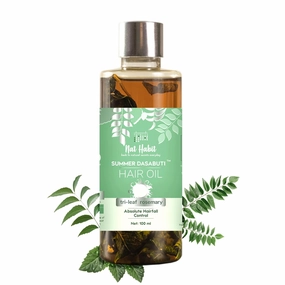 Tri-Leaf Rosemary Hair Oil For Men & Women, Nourishing Formula, Suitable For All Hair Types, Free From Paraffin, Mineral Oil, Preservatives & Chemicals, 100ml