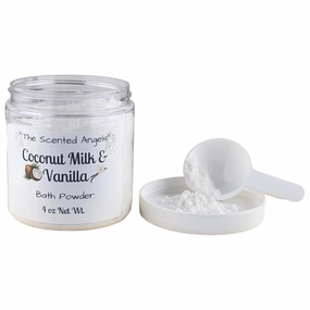 TSA Handmade All Natural Coconut Milk and Vanilla Bath Powder Soak, Deep Clean, Spa, Skin Care, Dry Skin, Moisturizer, Valentine's Day, Sensitive, Woman, Men, Gift, Relax, 4 oz