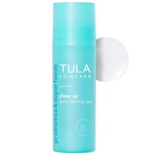 TULA Skin Care Clear Up - Pore Clearing Gel, Facial Serum, Salicylic and Azelaic Acid, Niacinamide, Clears Skin, Exfoliates, Improves Skin Smoothness, Refines the Look of Pores, 1 fl oz.