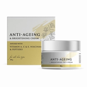 TV Anti Ageing & Brightening Cream with Niacinamide, Vitamin-A & C & Peptides | Minimizes Fine Lines & Wrinkles, Improve Collagen & Skin Elasticity | for Men & Women | 50g