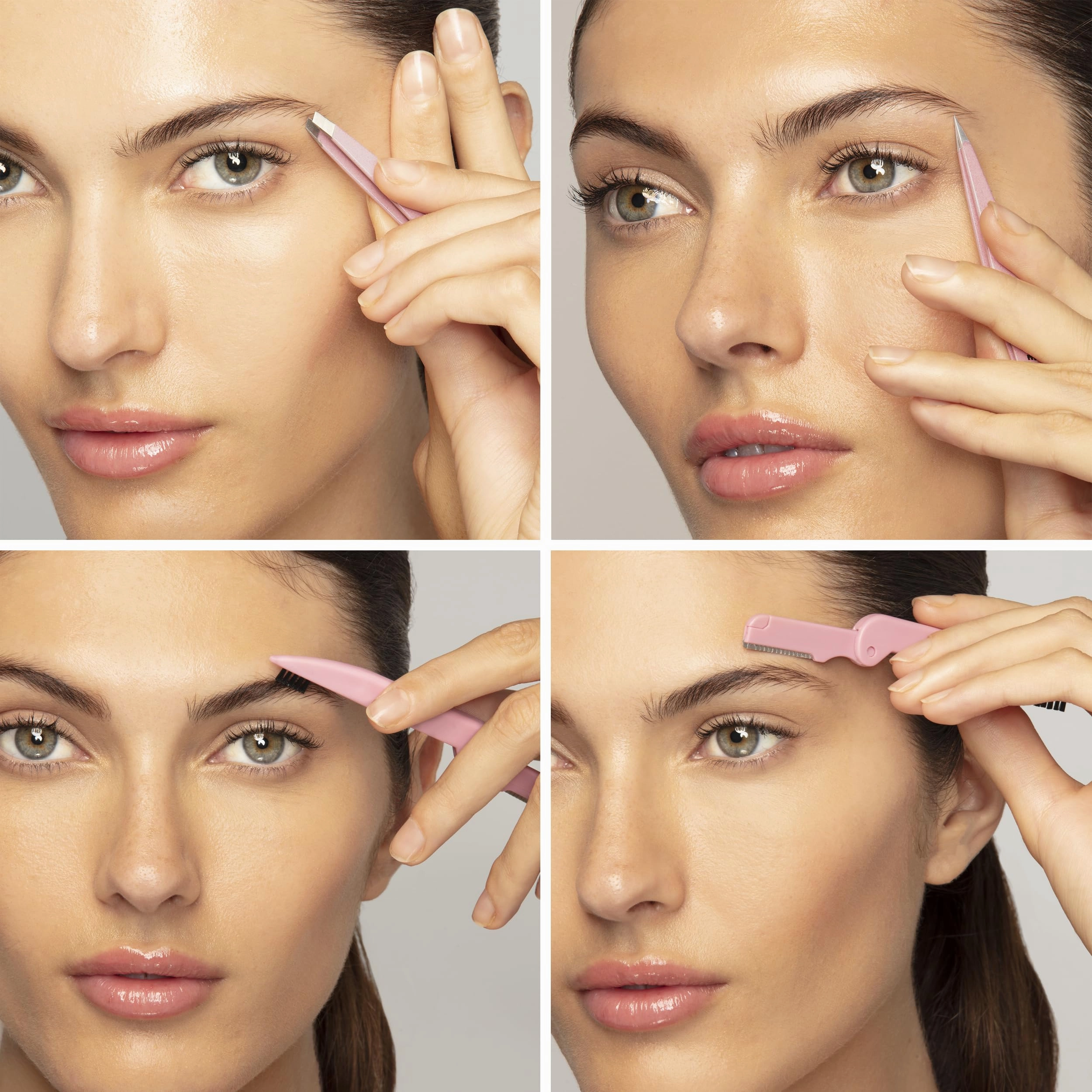 Tweezerman Exclusive Tea Rose Brow Sculpting Set