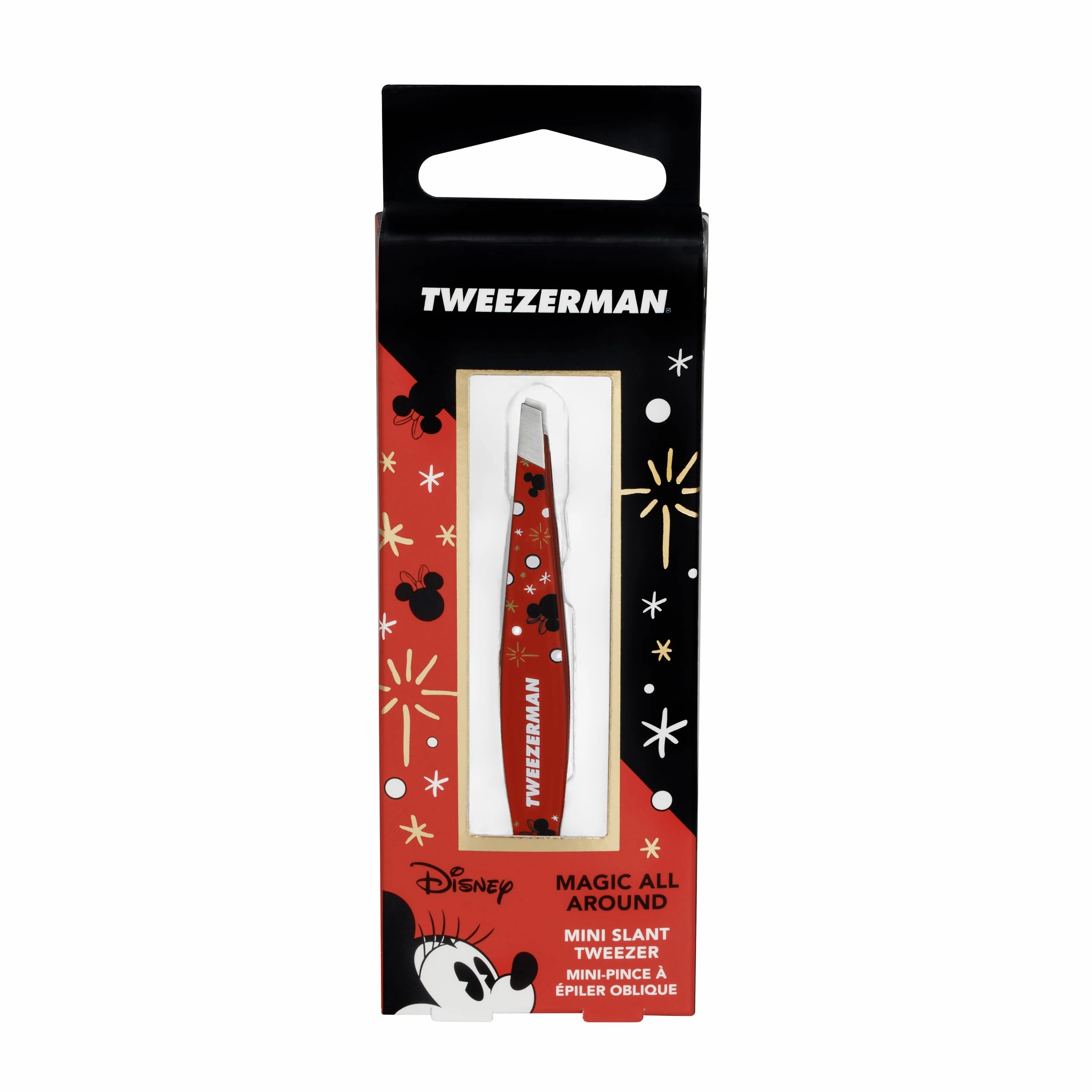 Tweezerman Magic All Around Mini Slant Tweezer - Tweezers for Eyebrows, Travel Tweezers for Eyebrows, Facial Hair, Ingrown Hair