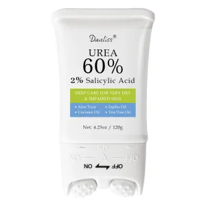 Urea Cream 60 Percent for Feet Maximum Strength plus Salicylic Acid 2% Foot & Hand Cream for Dry Cracked Heel, Roller Urea Lotion with Jojoba Oil, Tea Tree & Aloe Vera Callus Remover 4.23 oz