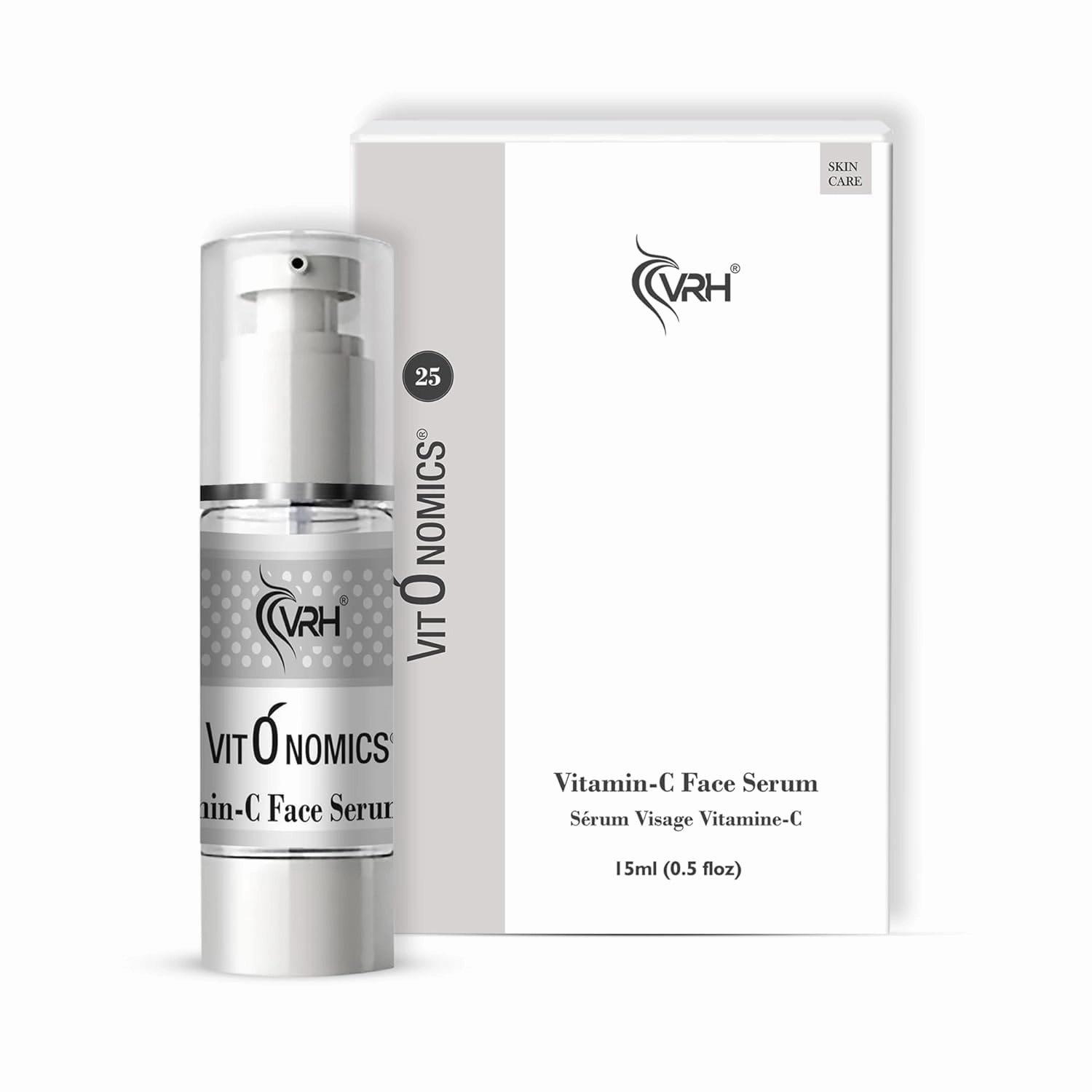 V'R'H Vitamin C Face Serum 25% | Potent Formula for Improved Skin Texture & Radiance | Dark Spots | With L-Ascorbic Acid, Niacinamide & Vitamin E | Brightening Ascorbyl Glucoside & Ferulic | Unisex