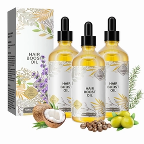 Veganic Hair Growth Oil, Natural Hair Growth Serum with Rosemary, Castor, Lavender, Coconut and Olive, Reduces Hair Fall & Breakage, Hair Care Oil for Dry Damaged Hair (3 x 60 ml)
